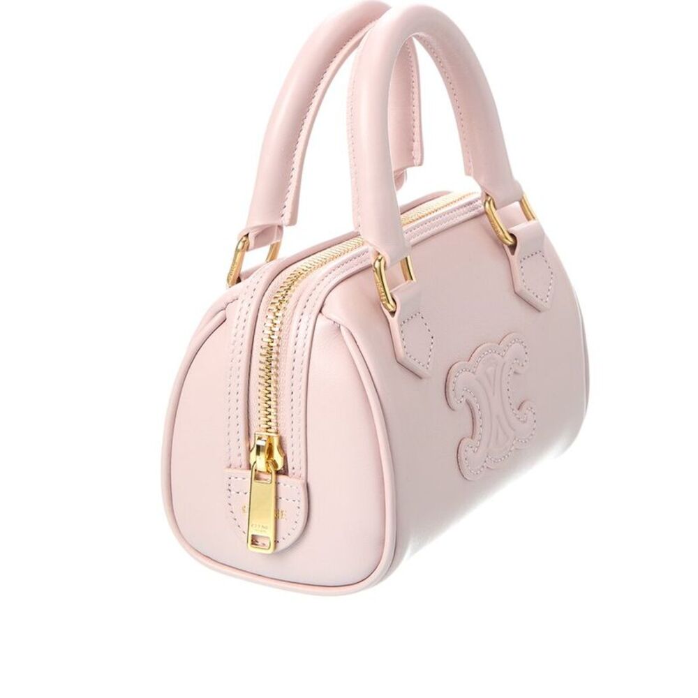 Celine Boston Mini Leather Shoulder Bag, Pink - Picture 3 of 4
